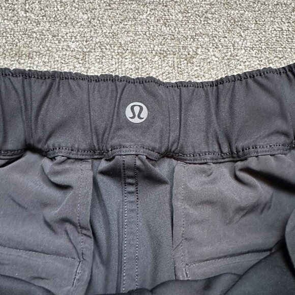 Lululemon Lab Black Joggers with Open Knee Slits Estimated Size 4 - Picture 2 of 6